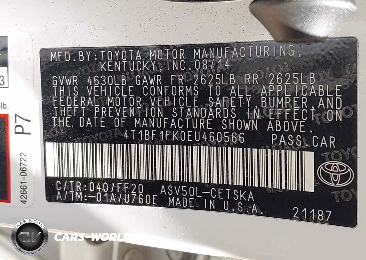 2014 Toyota Camry Se VIN:4T1BF1FK0EU460566 - 9
