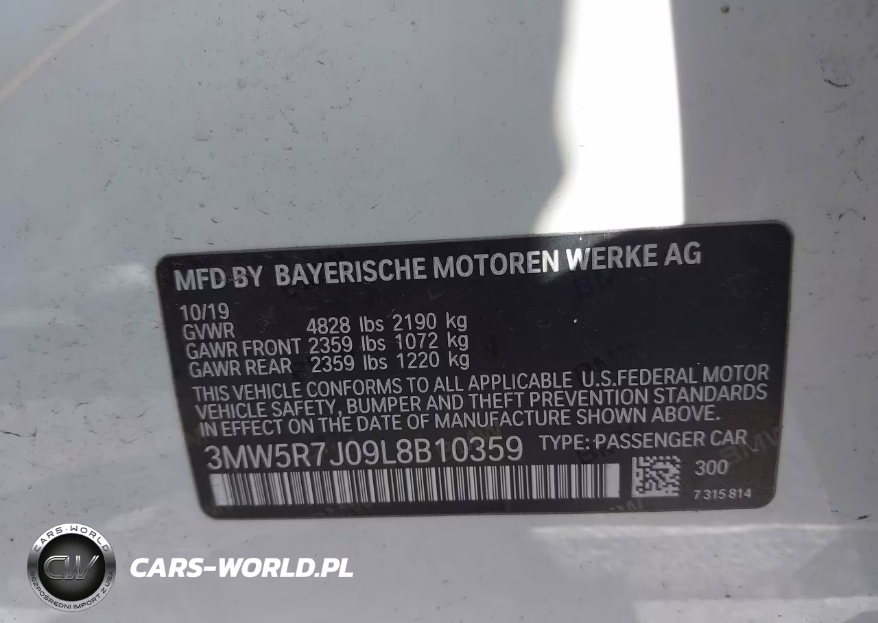 2020 BMW 330I xDrive VIN:3MW5R7J09L8B10359 - 9