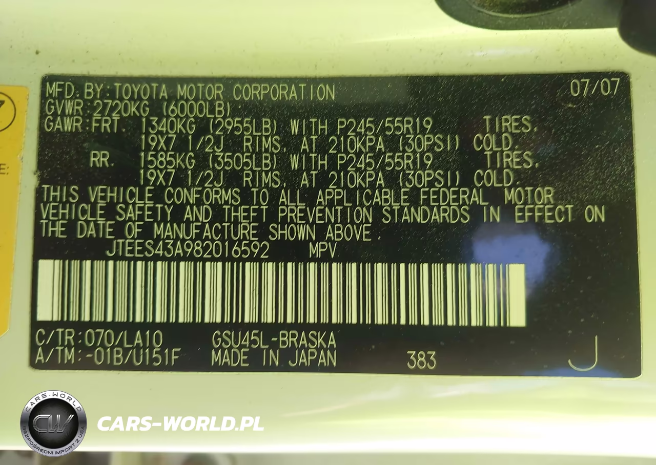 2008 Toyota Highlander Sport VIN:JTEES43A982016592 - 9