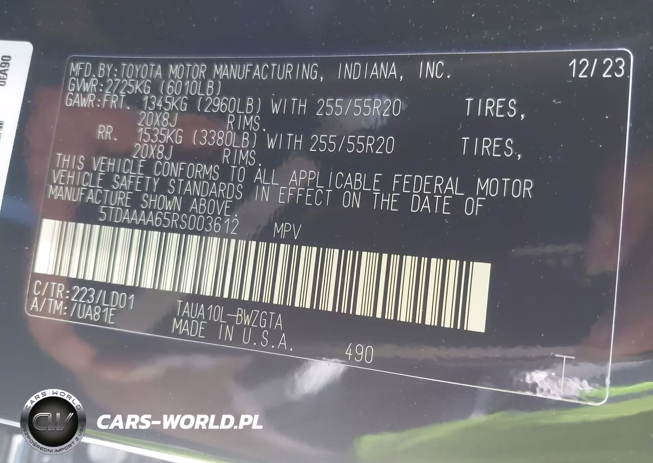 2024 Lexus Tx 350 Luxury VIN:5TDAAAA65RS003612 - 9