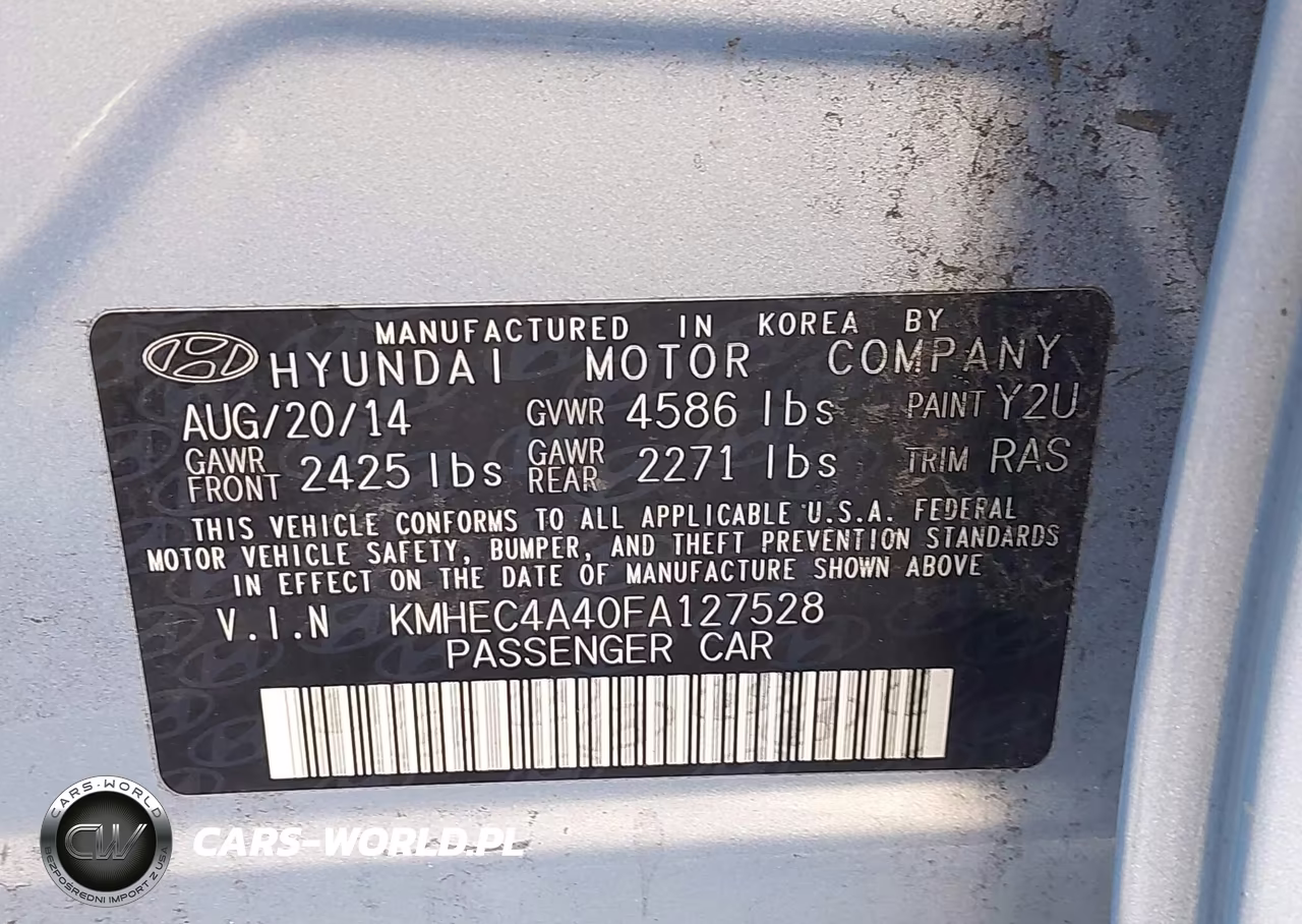 2015 Hyundai Sonata Hybrid Limited VIN:KMHEC4A40FA127528 - 9