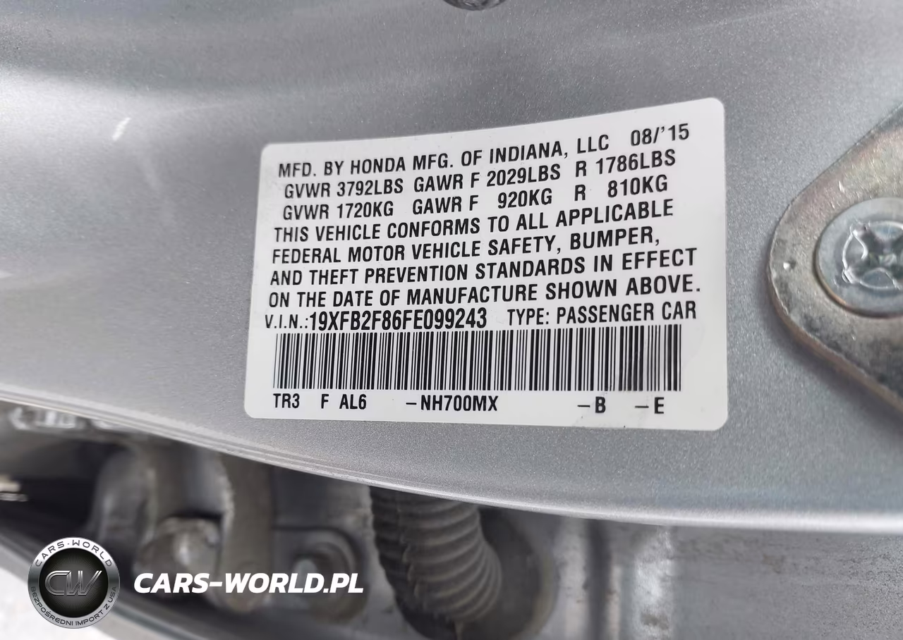 2015 Honda Civic Ex VIN:19XFB2F86FE099243 - 9