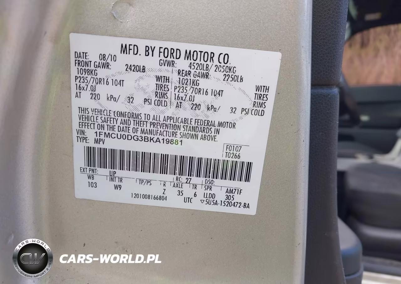 2011 Ford Escape Xlt VIN:1FMCU0DG3BKA19881 - 9
