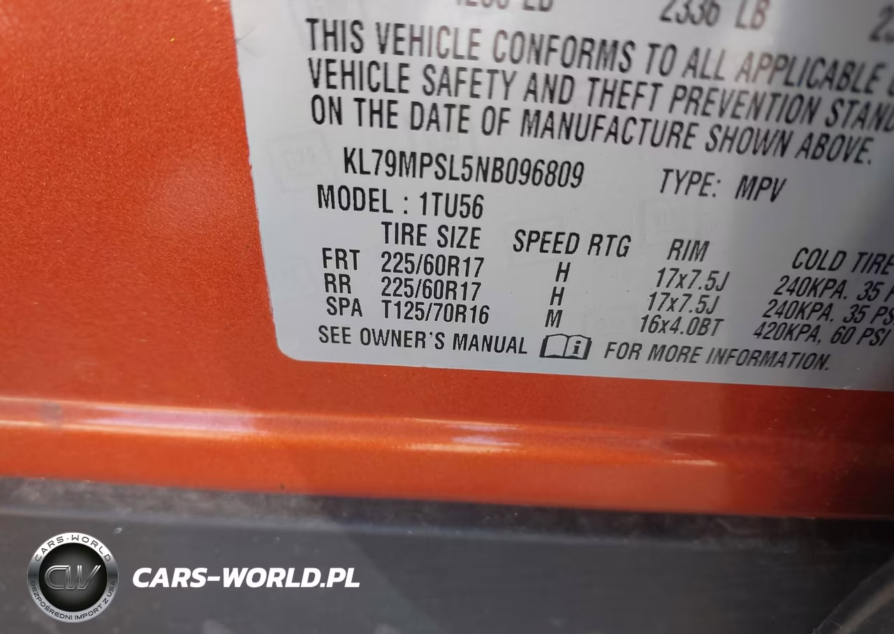 2022 Chevrolet Trailblazer Fwd Lt VIN:KL79MPSL5NB096809 - 9