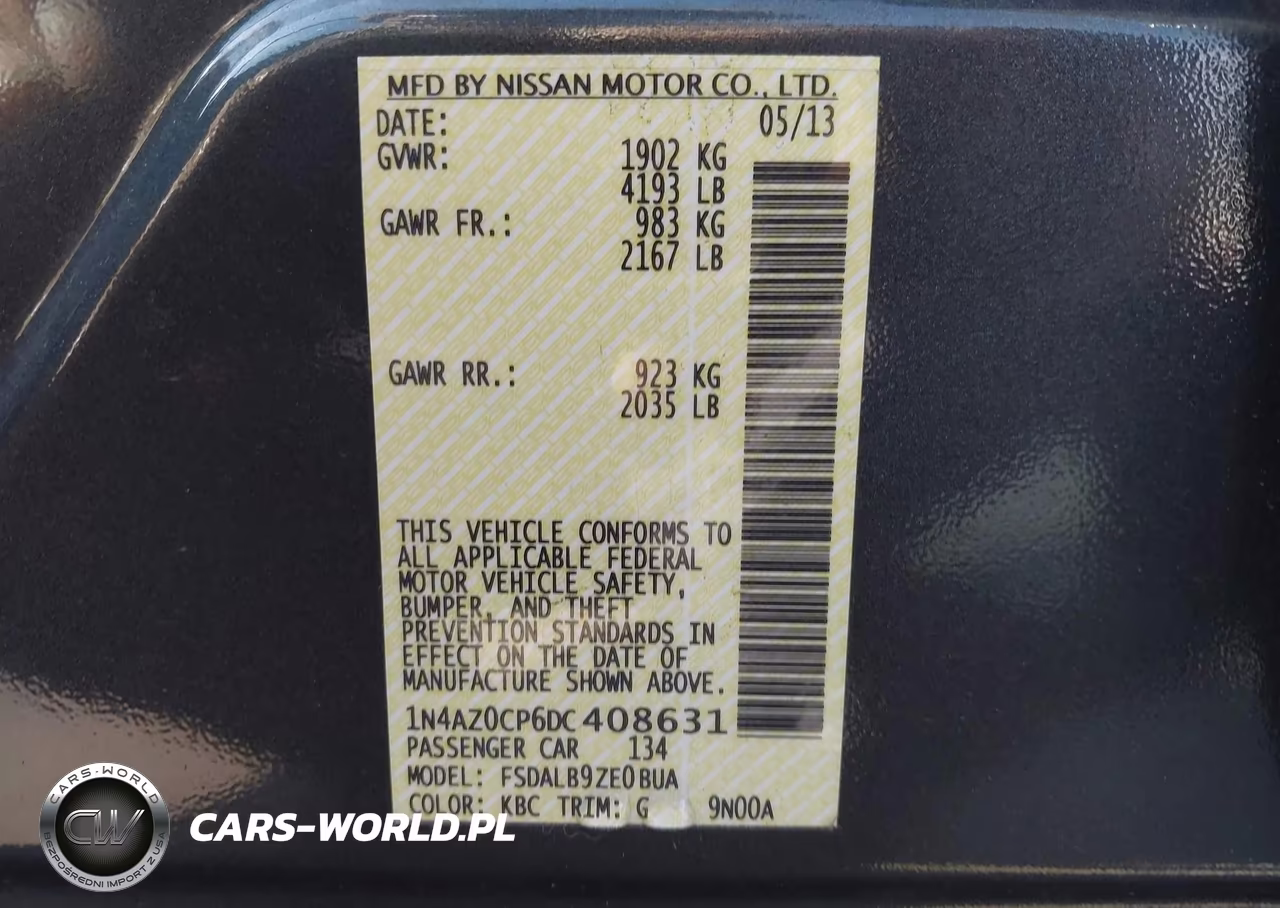 2013 Nissan Leaf S VIN:1N4AZ0CP6DC408631 - 9