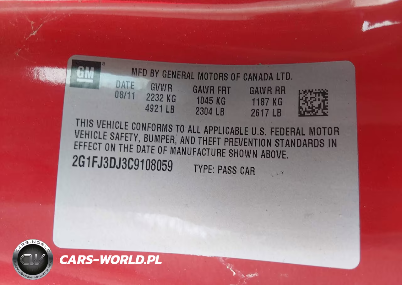 2012 Chevrolet Camaro 1Ss VIN:2G1FJ3DJ3C9108059 - 9