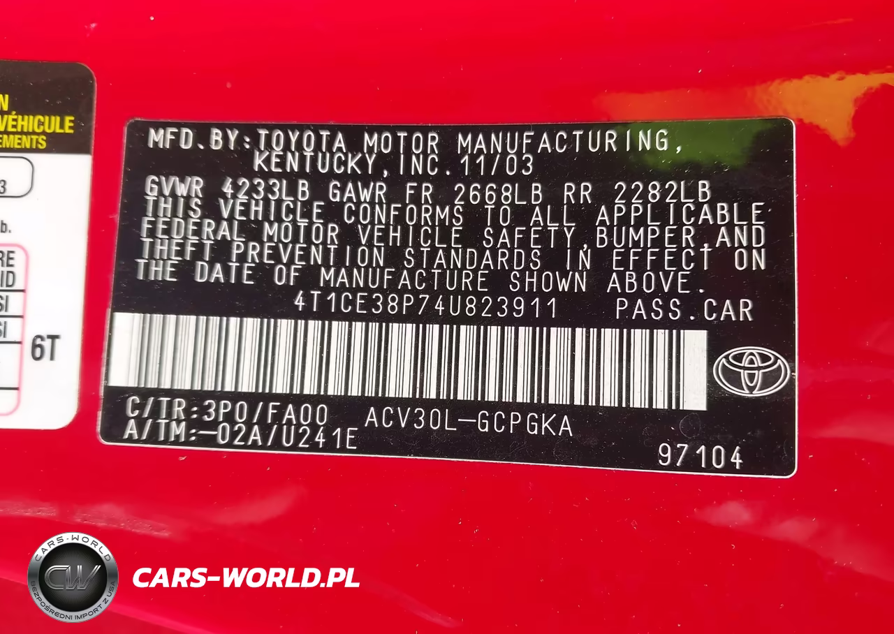 2004 Toyota Camry Solara Sle VIN:4T1CE38P74U823911 - 9