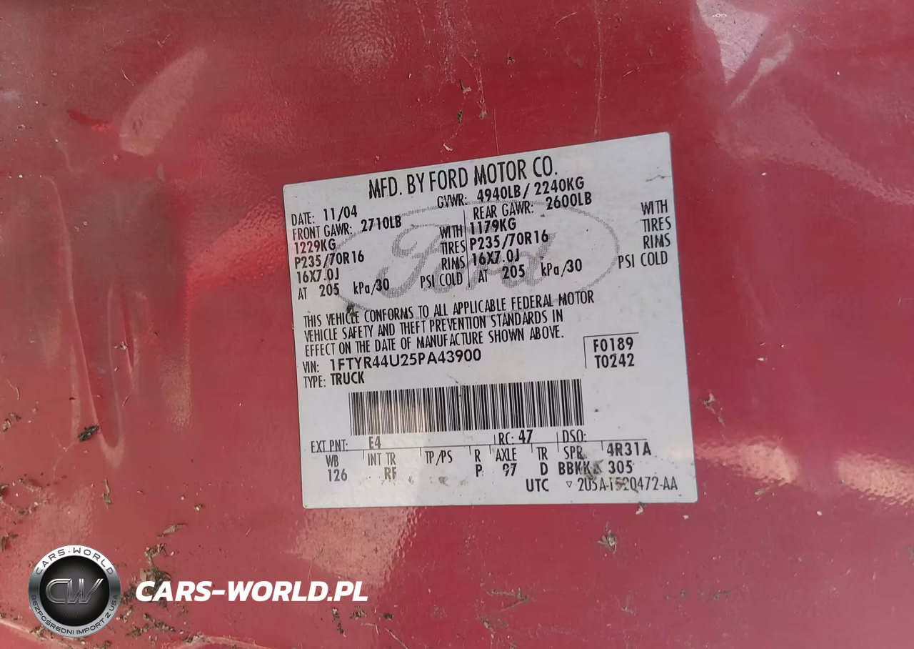 2005 Ford Ranger Edge-Stx-Xlt VIN:1FTYR44U25PA43900 - 9