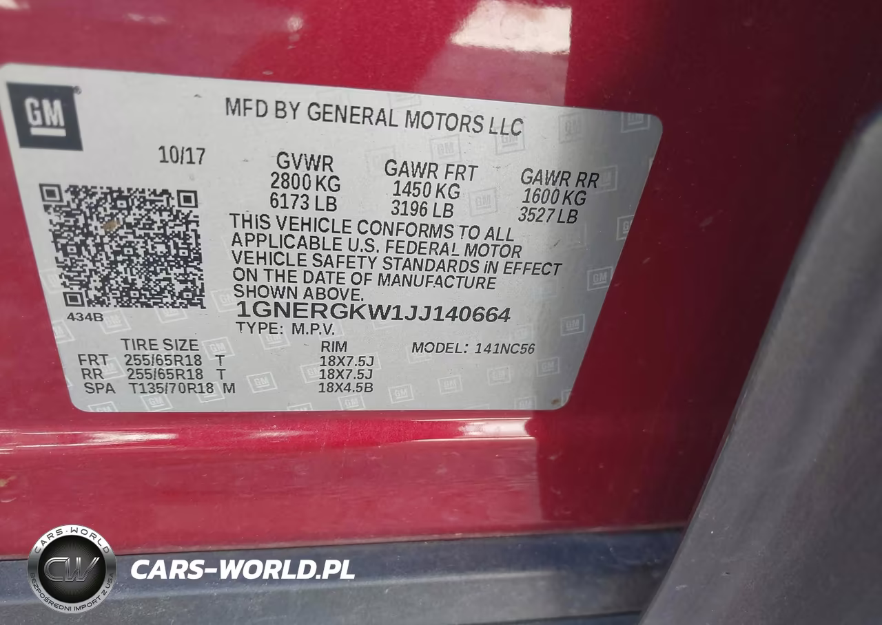 2018 Chevrolet Traverse Lt Cloth VIN:1GNERGKW1JJ140664 - 9