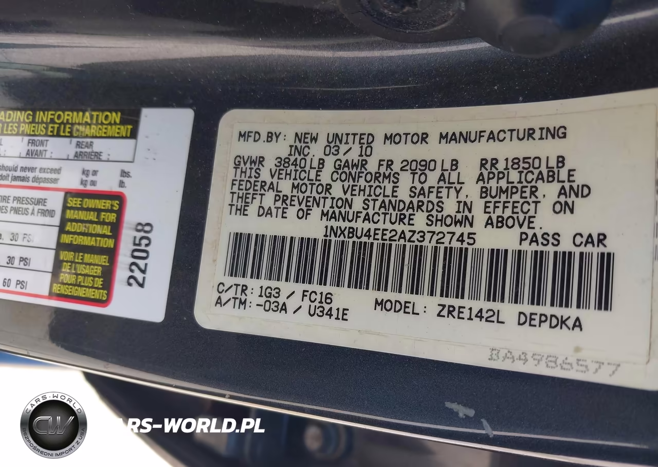 2010 Toyota Corolla Le VIN:1NXBU4EE2AZ372745 - 9