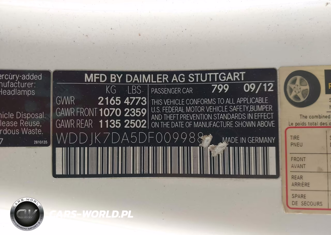 2013 Mercedes-Benz Sl 550 VIN:WDDJK7DA5DF009988 - 9