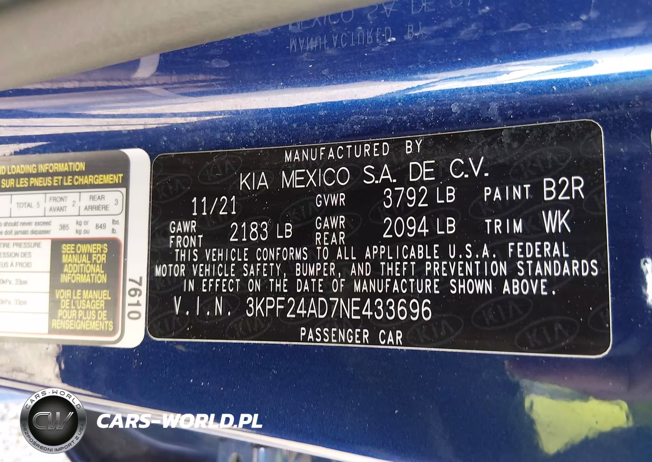 2022 Kia Forte Lxs VIN:3KPF24AD7NE433696 - 9