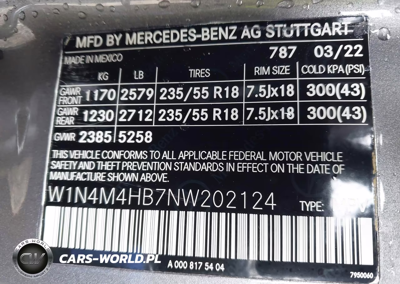 2022 Mercedes-Benz Glb 250 4Matic VIN:W1N4M4HB7NW202124 - 9