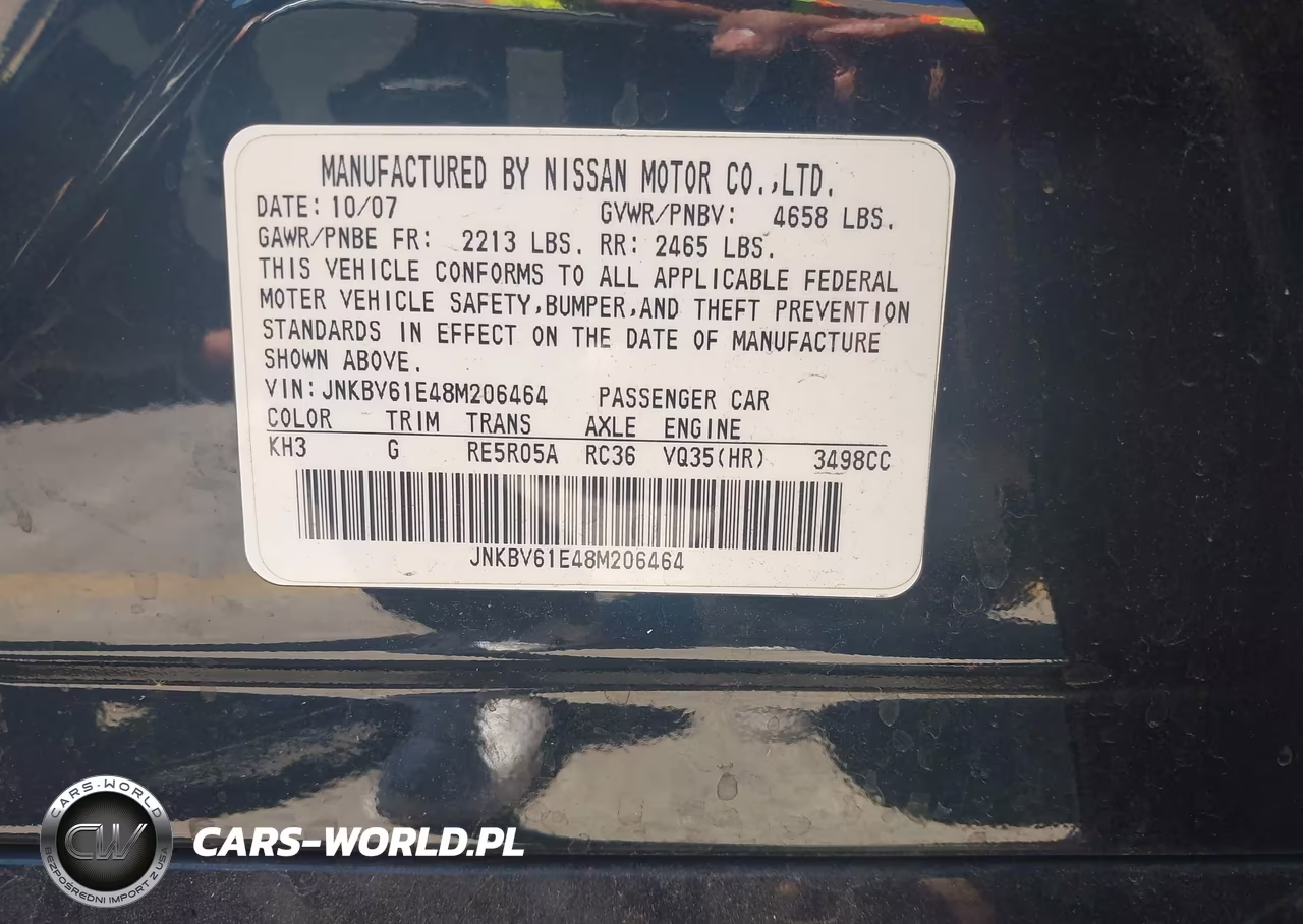2008 Infiniti G35 Journey VIN:JNKBV61E48M206464 - 9