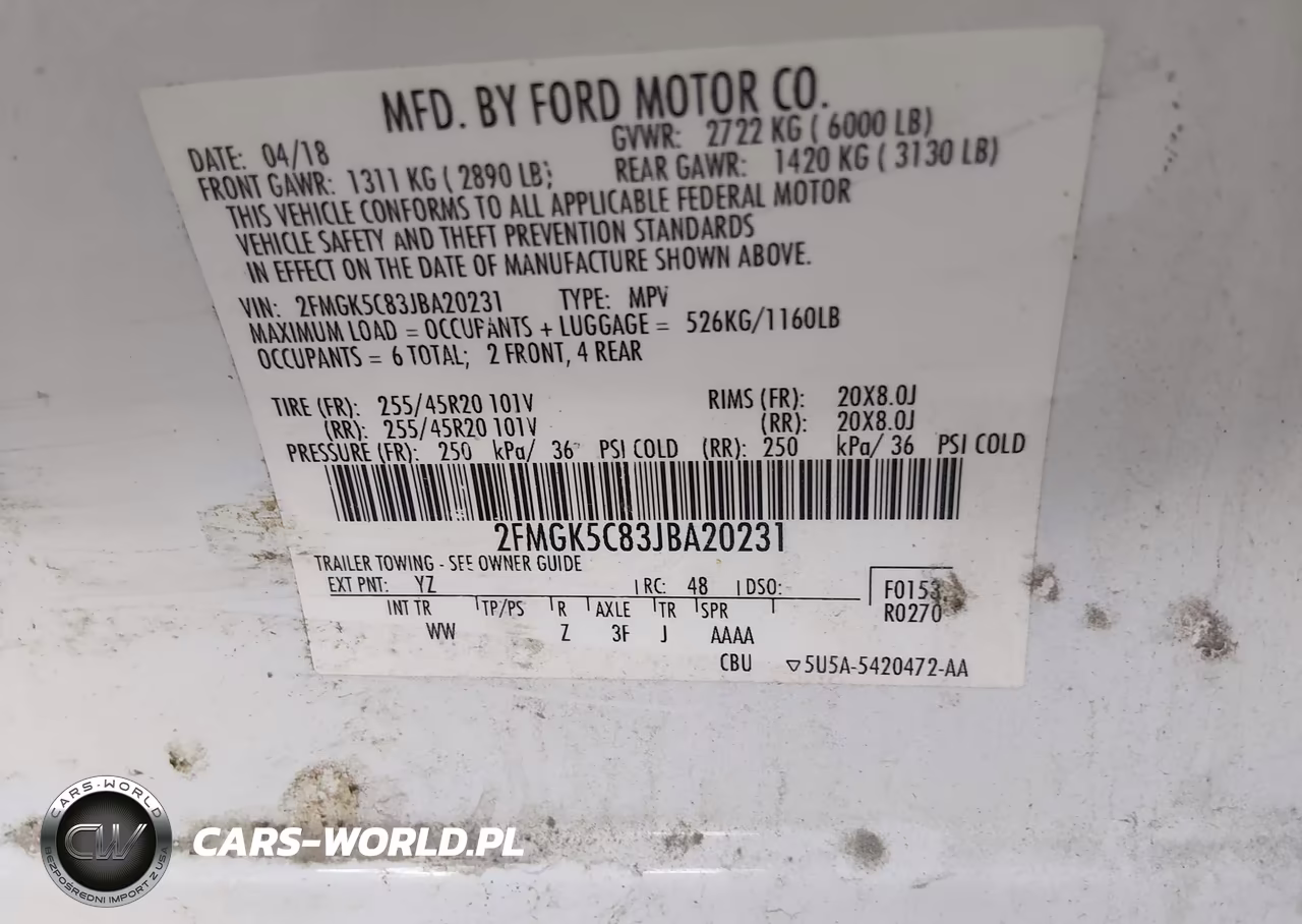 2018 Ford Flex Sel VIN:2FMGK5C83JBA20231 - 9