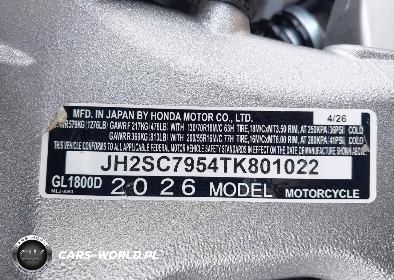 2026 Honda Gl1800 D VIN:JH2SC7954TK801022 - 10