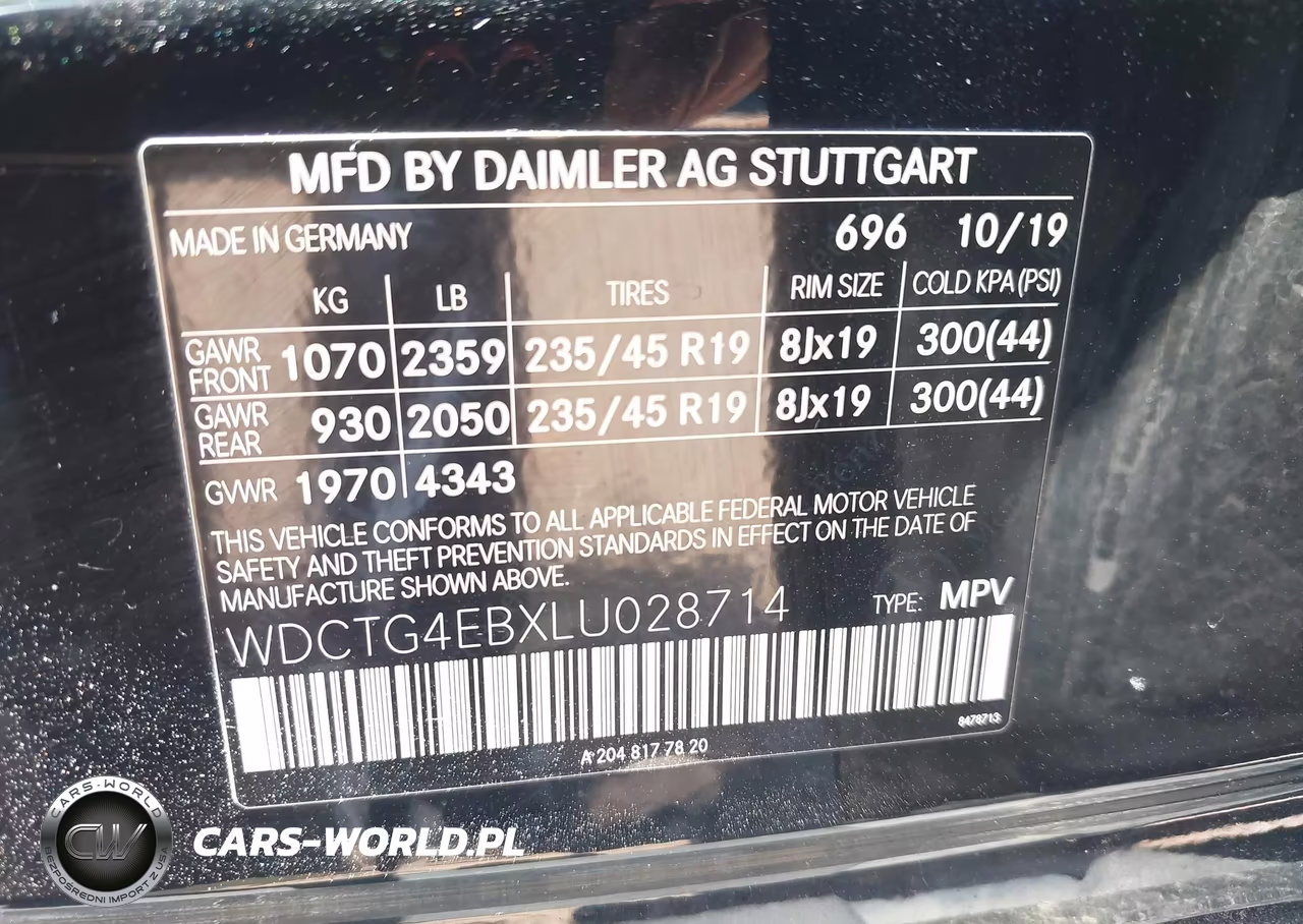 2020 Mercedes-Benz Gla 250 VIN:WDCTG4EBXLU028714 - 9