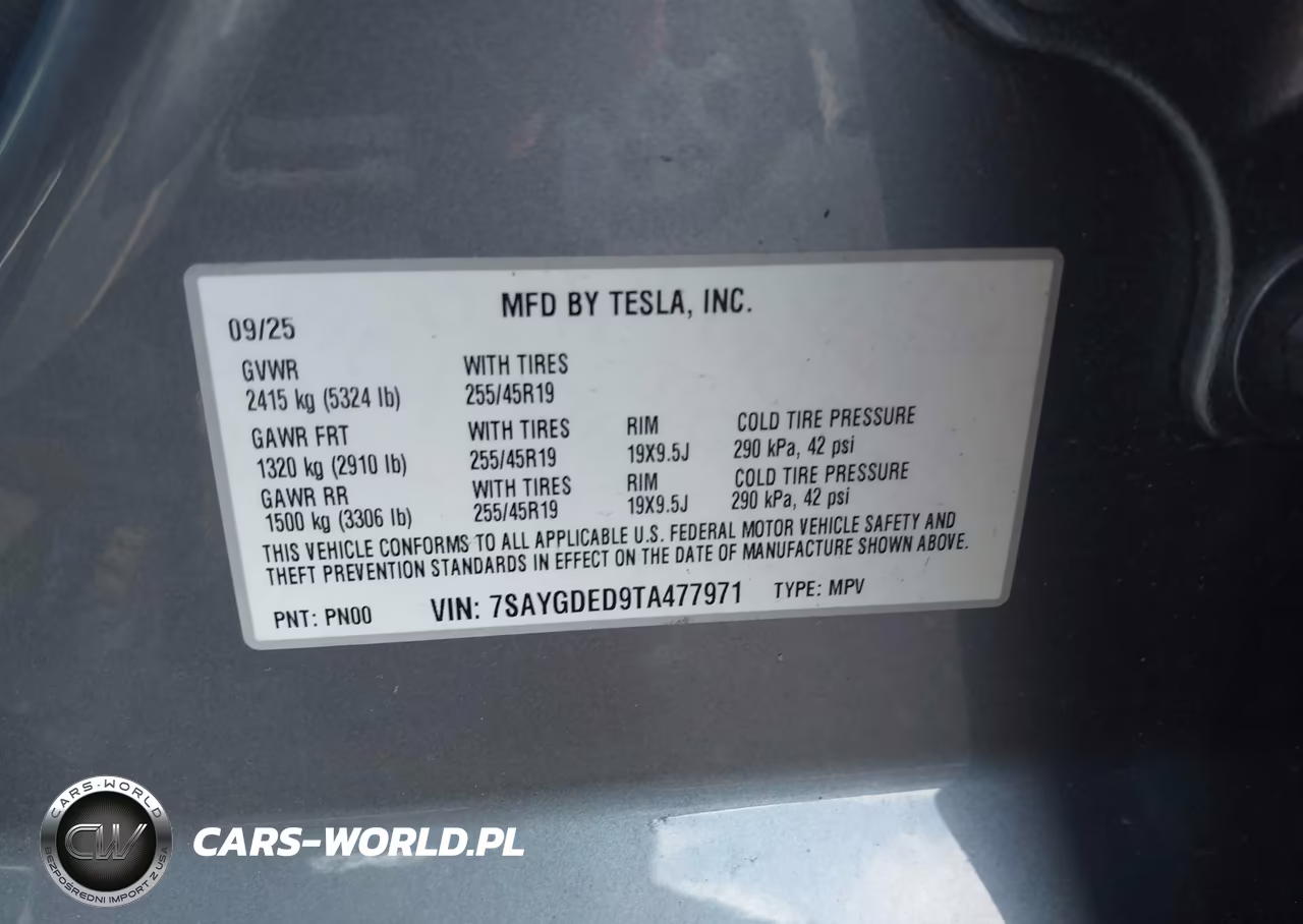 2026 Tesla Model Y Premium-Rear-Wheel Drive VIN:7SAYGDED9TA477971 - 9