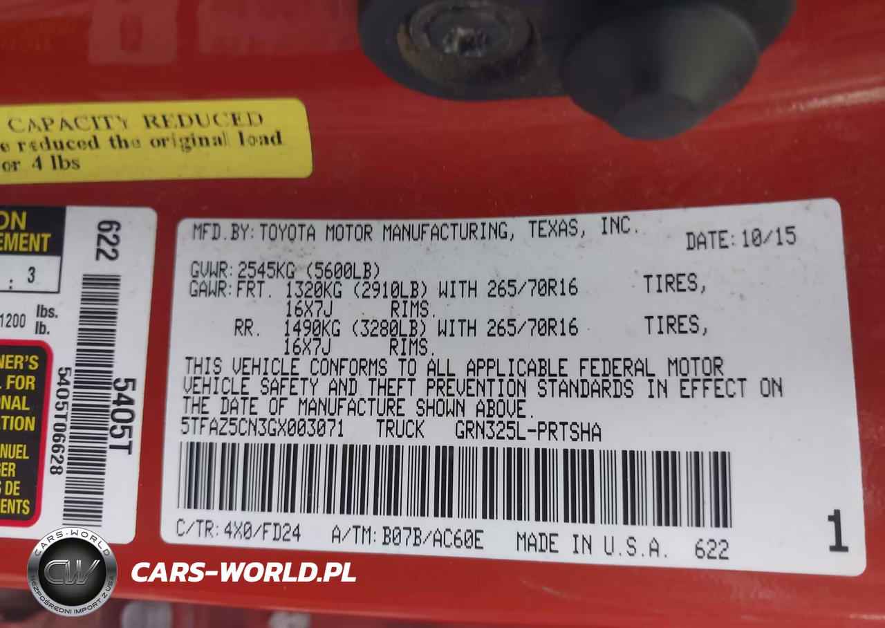 2016 Toyota Tacoma Trd Off Road VIN:5TFAZ5CN3GX003071 - 9