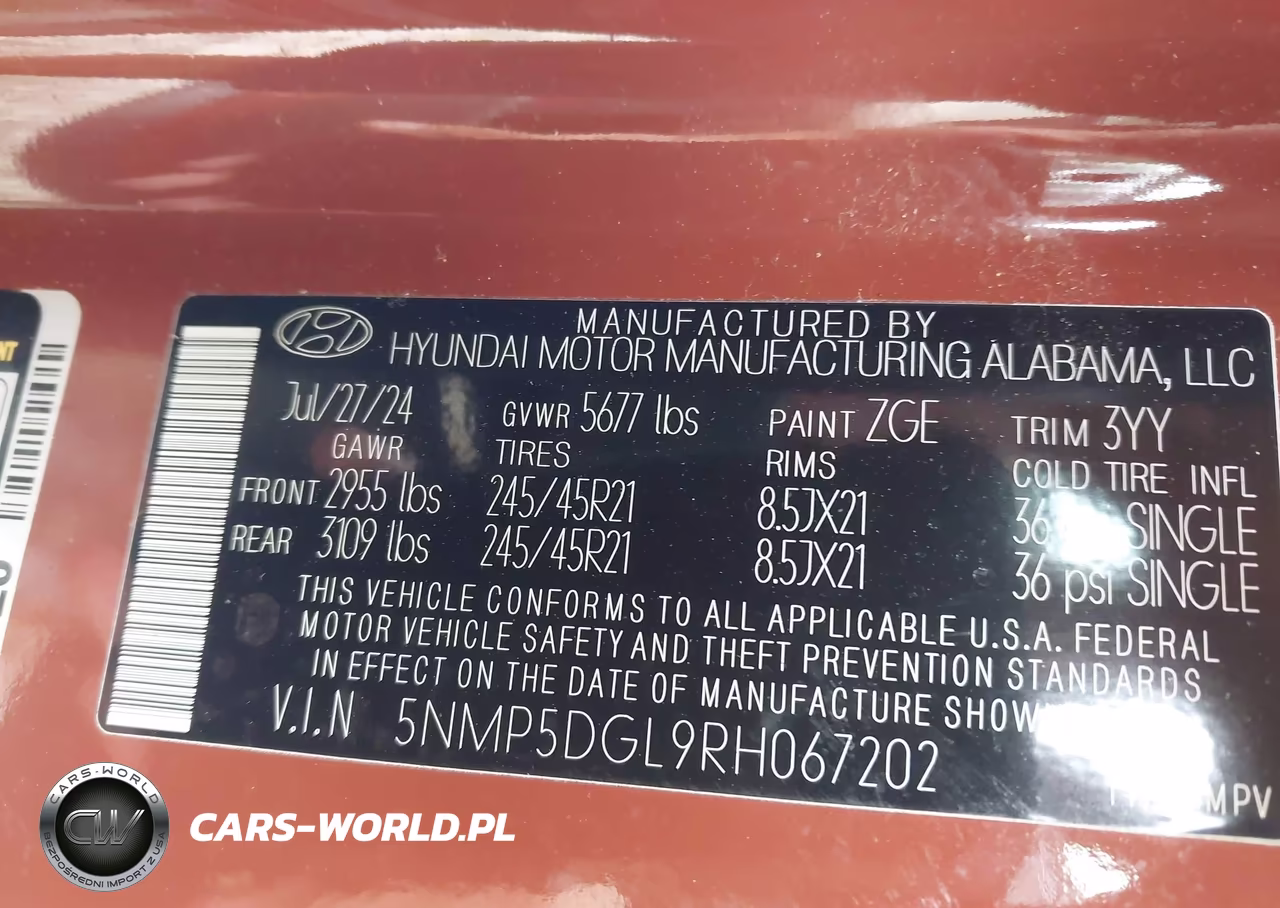 2024 Hyundai Santa Fe Calligraphy VIN:5NMP5DGL9RH067202 - 9