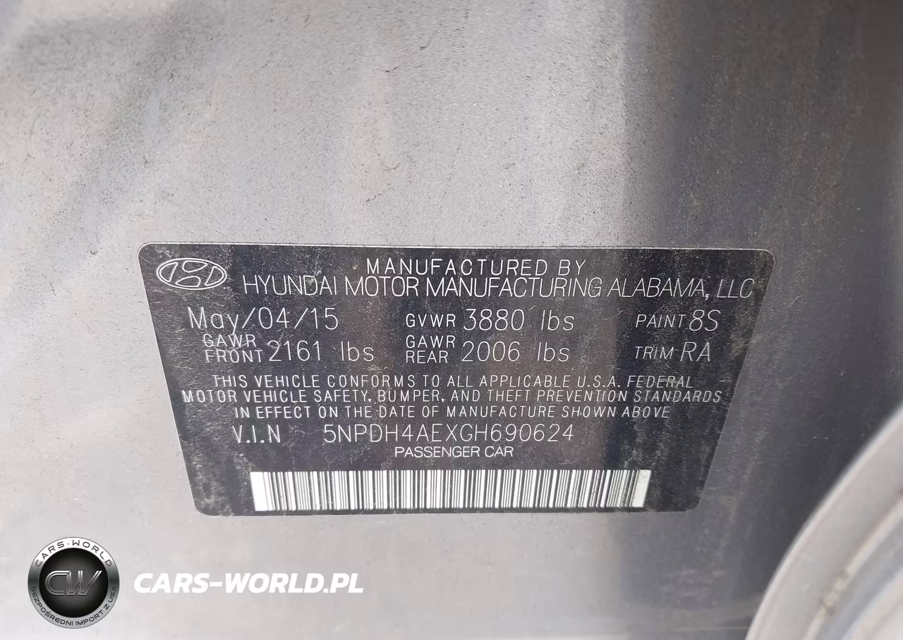 2016 Hyundai Elantra Se VIN:5NPDH4AEXGH690624 - 9