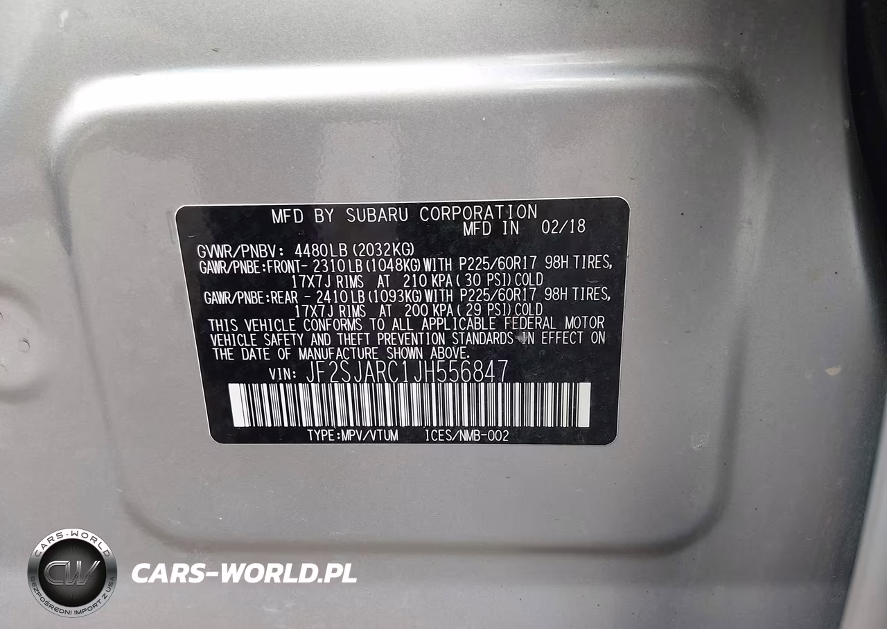2018 Subaru Forester 2.5I Limited VIN:JF2SJARC1JH556847 - 9