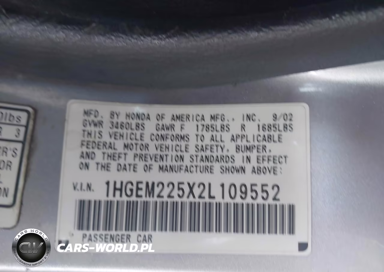2002 Honda Civic Lx VIN:1HGEM225X2L109552 - 9