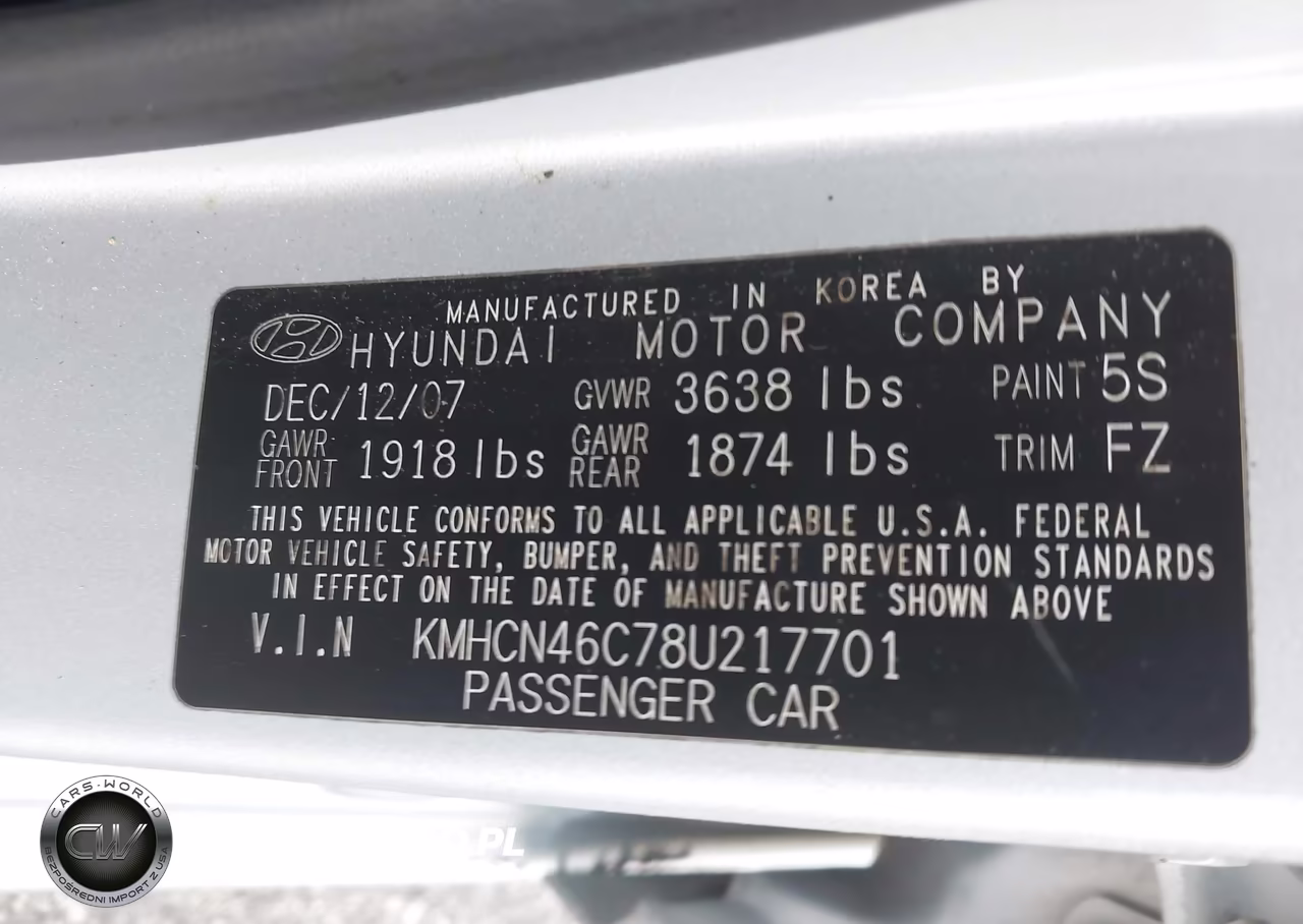 2008 Hyundai Accent Gls VIN:KMHCN46C78U217701 - 9