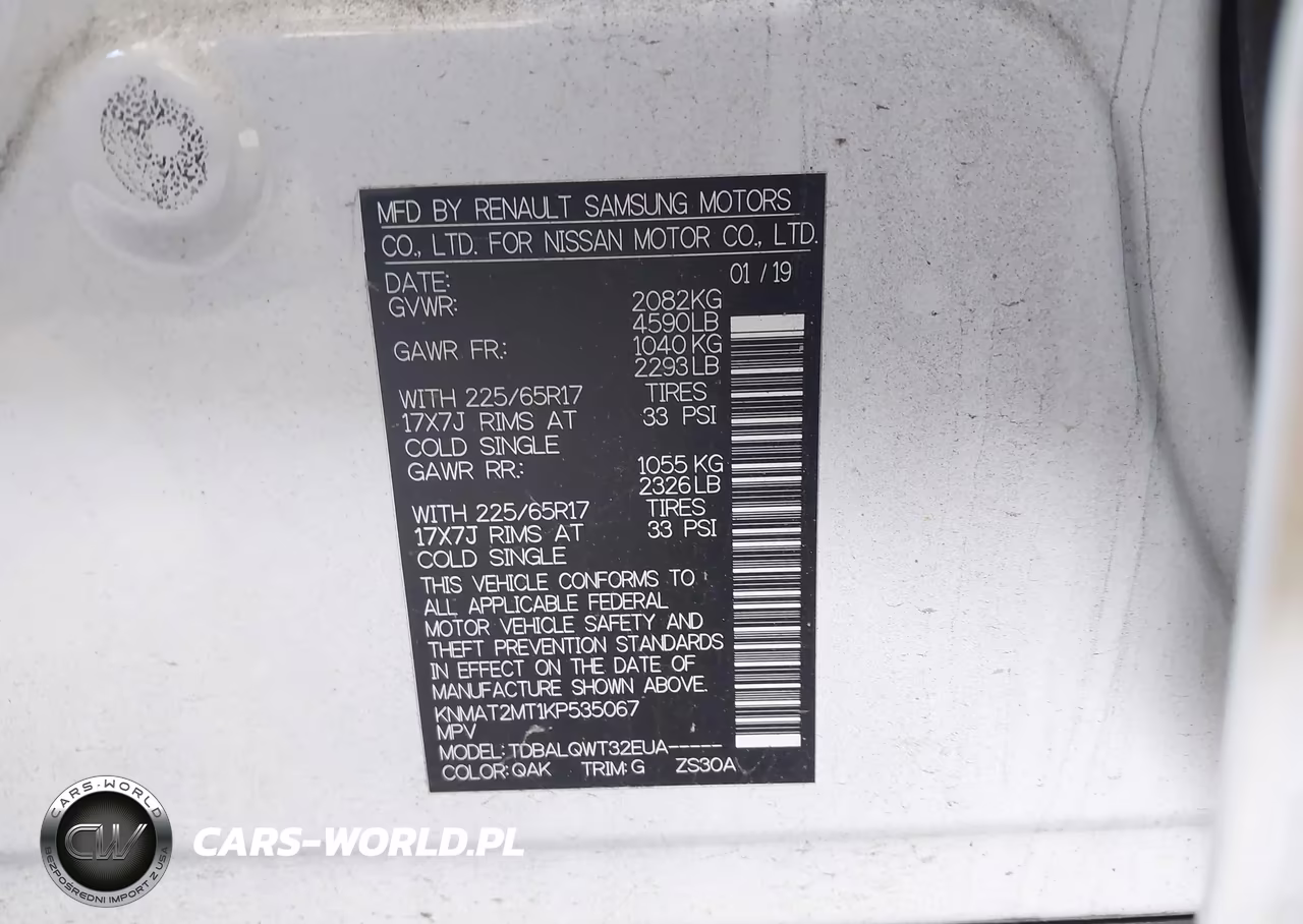 2019 Nissan Rogue Sv VIN:KNMAT2MT1KP535067 - 9