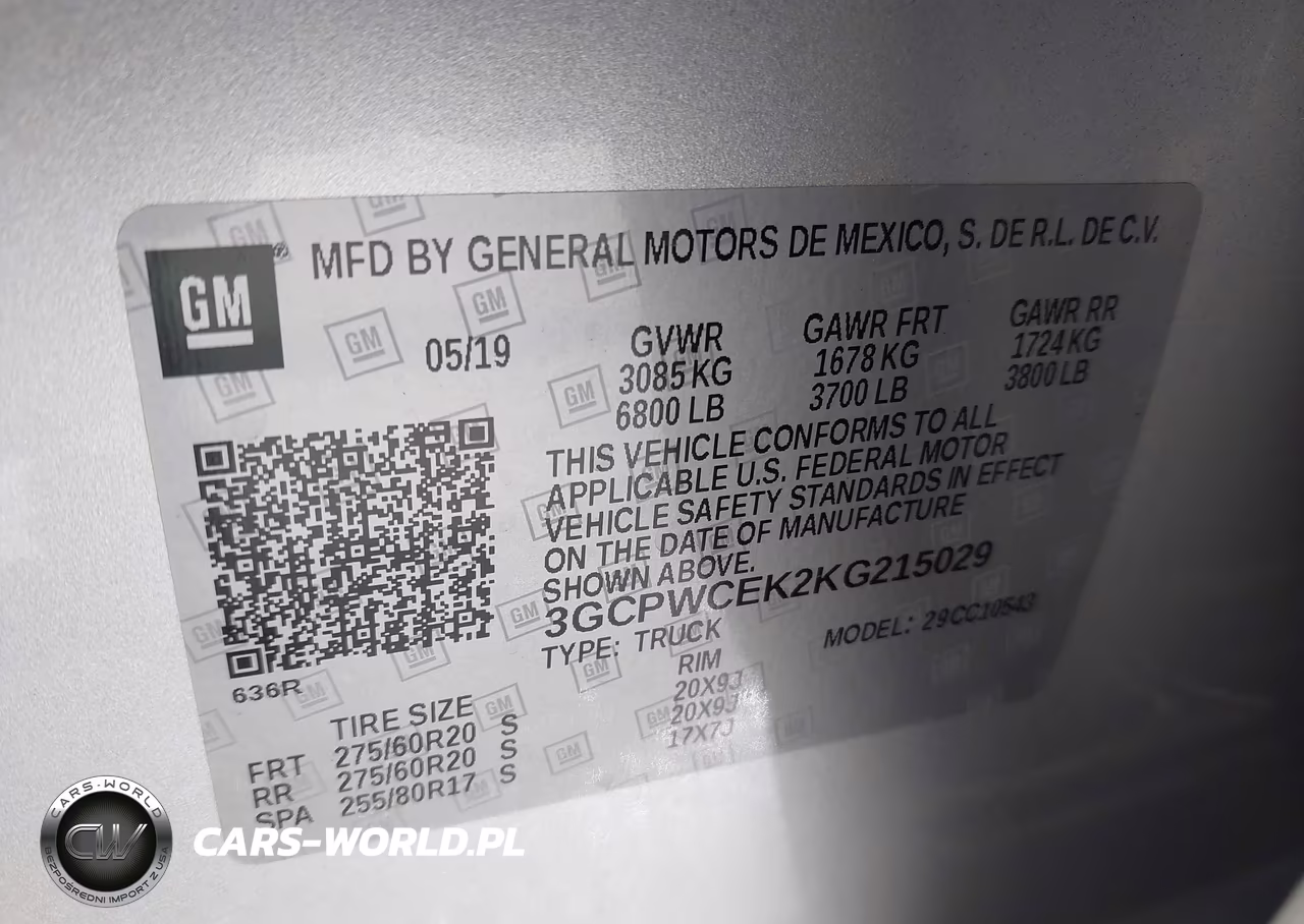 2019 Chevrolet Silverado 1500 Lt VIN:3GCPWCEK2KG215029 - 9