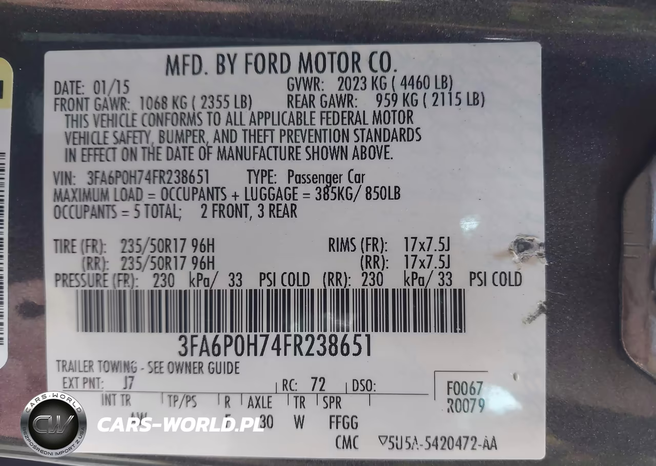 2015 Ford Fusion Se VIN:3FA6P0H74FR238651 - 9