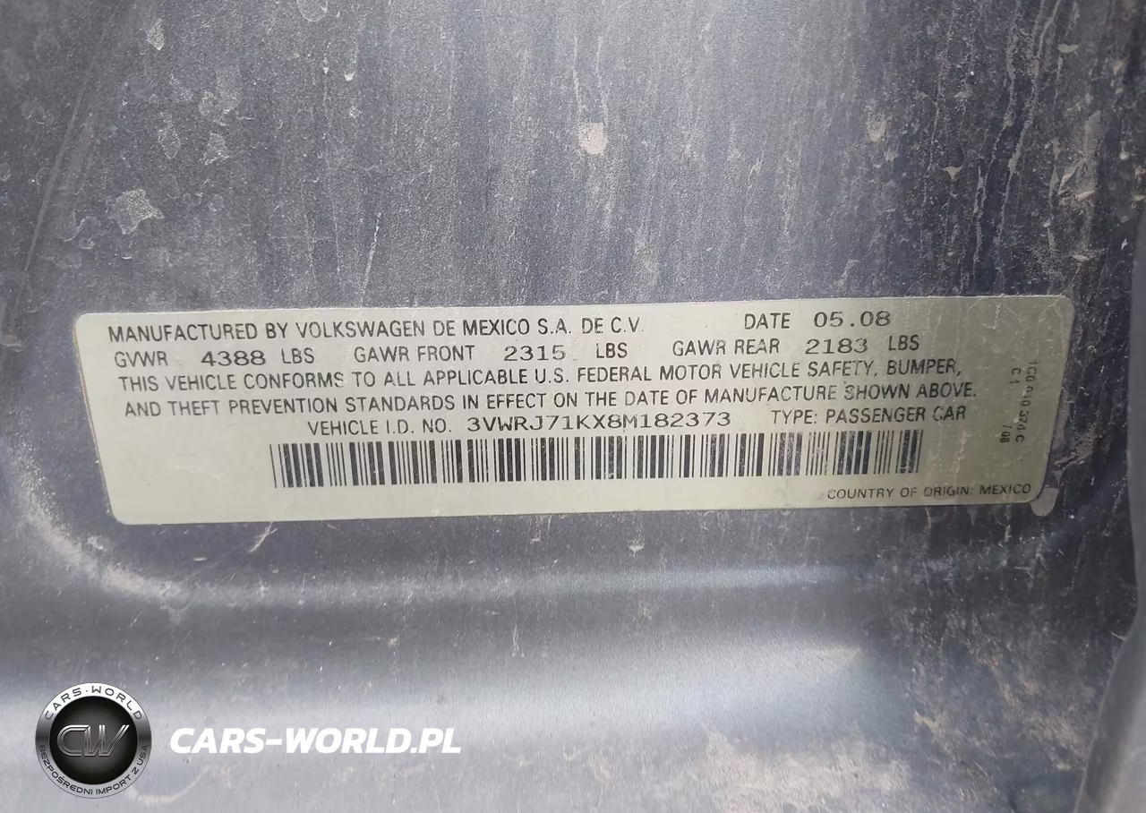2008 Volkswagen Jetta Wolfsburg Edition VIN:3VWRJ71KX8M182373 - 9