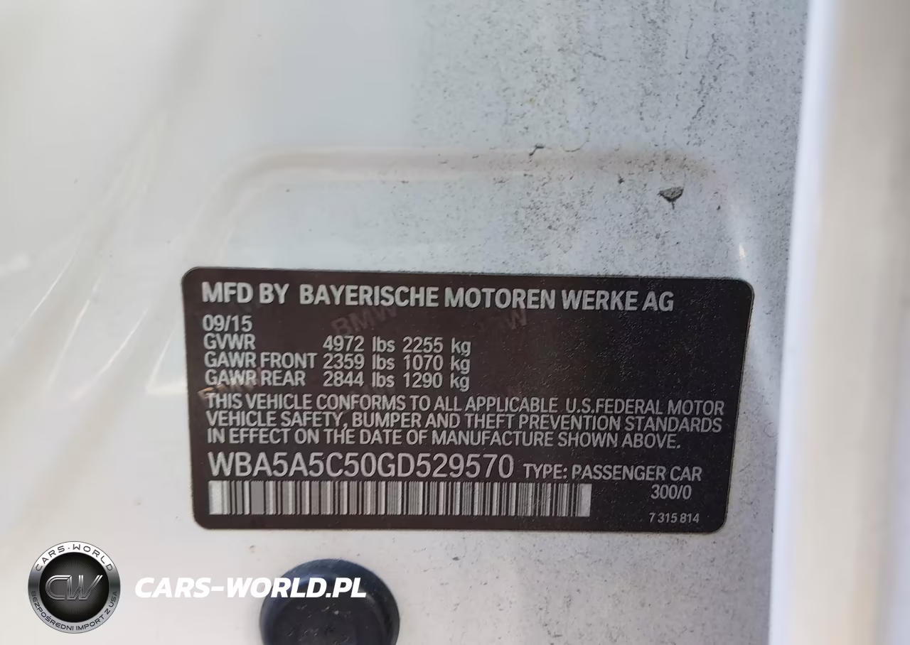 2016 BMW 528I VIN:WBA5A5C50GD529570 - 9