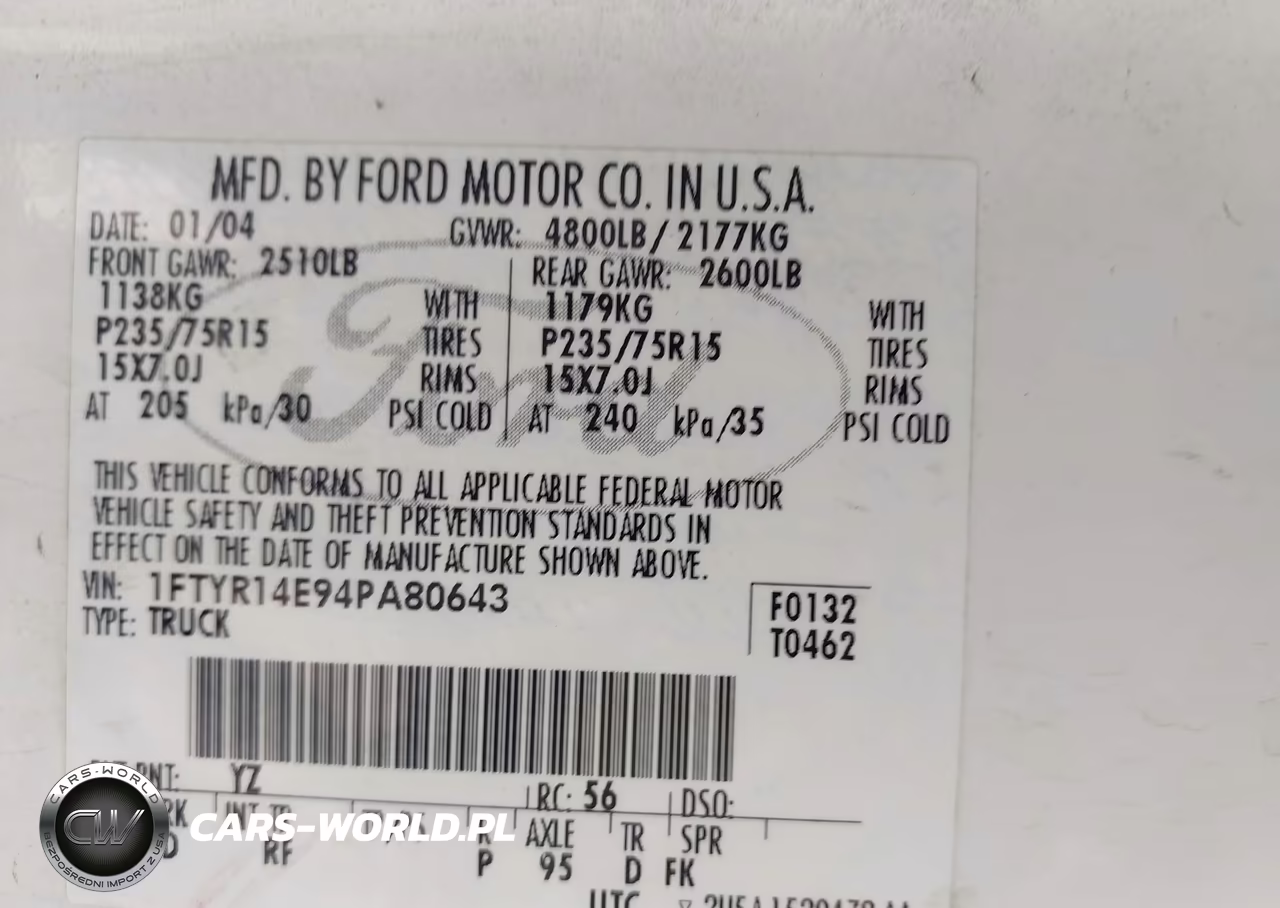 2004 Ford Ranger Edge VIN:1FTYR14E94PA80643 - 9