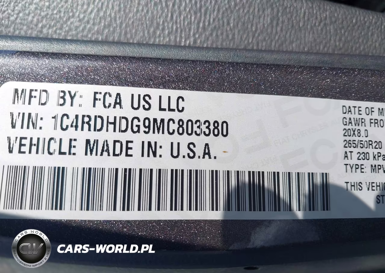 2021 Dodge Durango Gt Rwd VIN:1C4RDHDG9MC803380 - 9