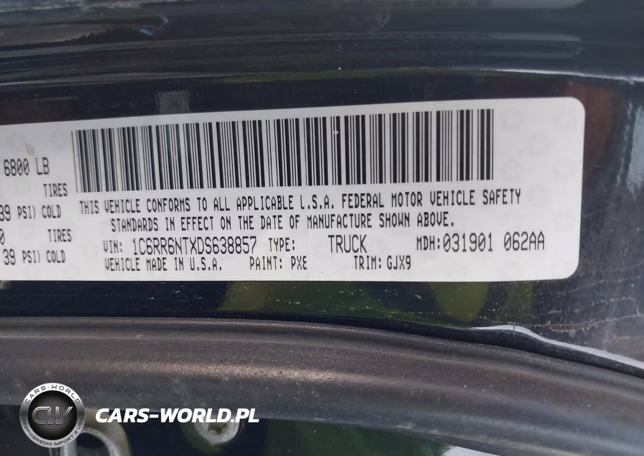 2013 Ram 1500 Laramie VIN:1C6RR6NTXDS638857 - 9