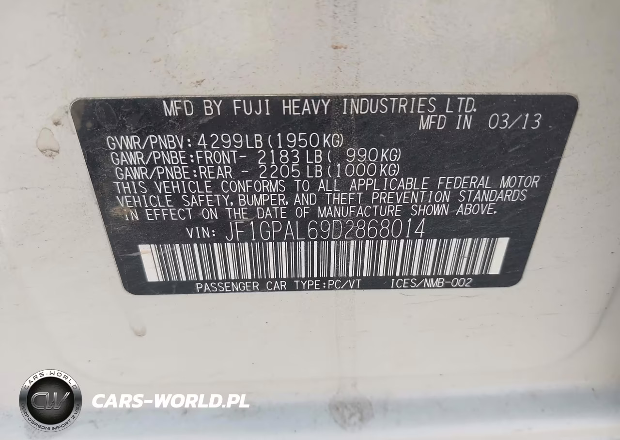 2013 Subaru Impreza 2.0I Sport Premium VIN:JF1GPAL69D2868014 - 9