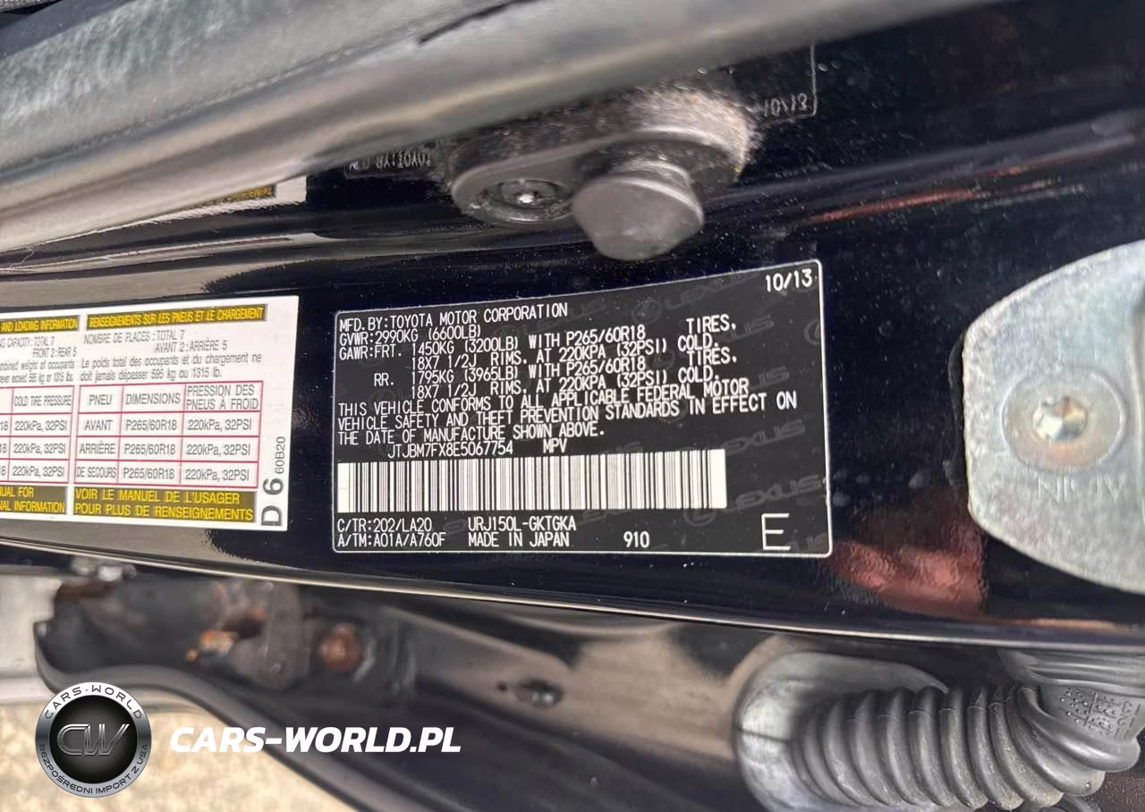 2014 Lexus Gx 460 VIN:JTJBM7FX8E5067754 - 9