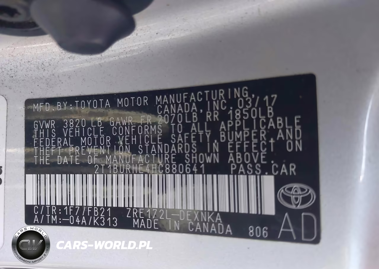 2017 Toyota Corolla Le VIN:2T1BURHE4HC880641 - 9