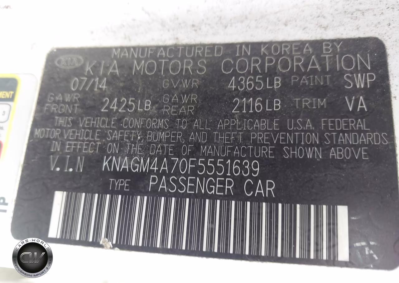 2015 Kia Optima Lx VIN:KNAGM4A70F5551639 - 9
