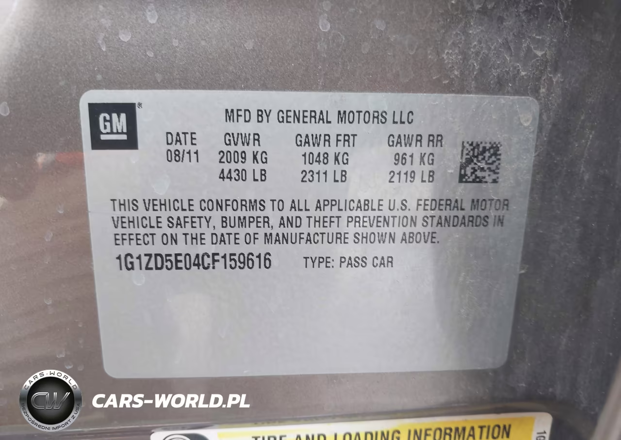 2012 Chevrolet Malibu 2Lt VIN:1G1ZD5E04CF159616 - 9