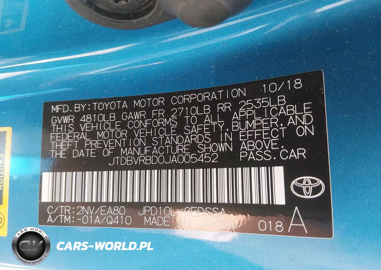 2018 Toyota Mirai VIN:JTDBVRBD0JA005452 - 9