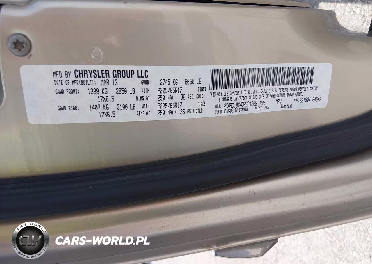 2013 Chrysler Town & Country Touring VIN:2C4RC1BG4DR681208 - 9