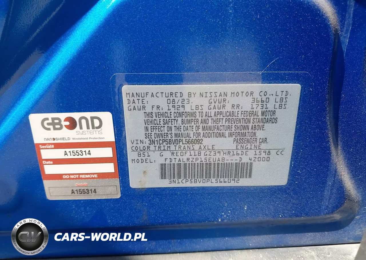 2023 Nissan Kicks S Xtronic Cvt VIN:3N1CP5BV0PL566092 - 9