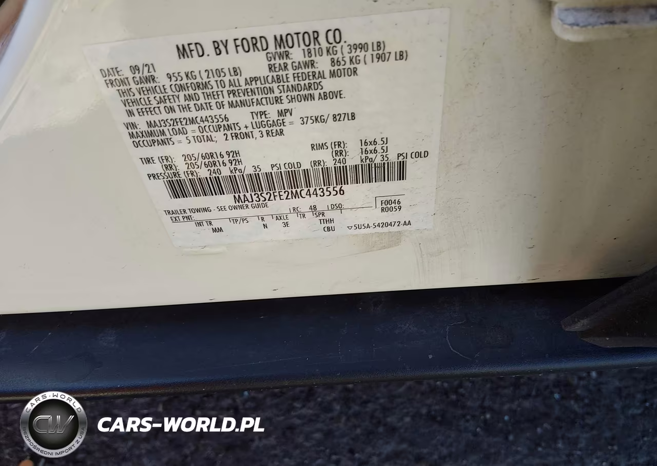 2021 Ford Ecosport S VIN:MAJ3S2FE2MC443556 - 9
