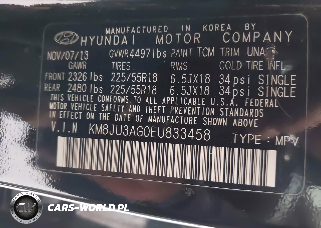 2014 Hyundai Tucson Limited VIN:KM8JU3AG0EU833458 - 9