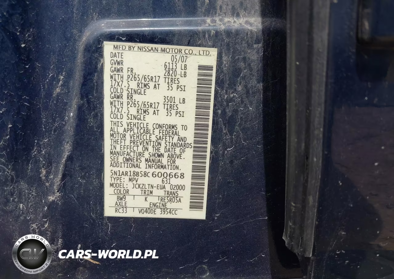 2008 Nissan Pathfinder Se VIN:5N1AR18B58C600668 - 9