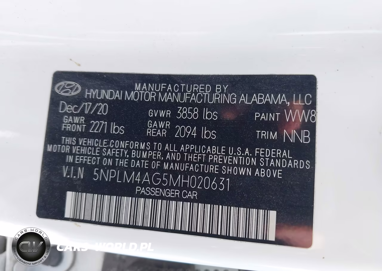 2021 Hyundai Elantra Sel VIN:5NPLM4AG5MH020631 - 9