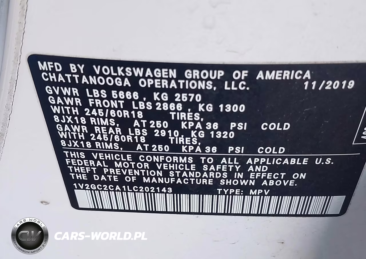 2020 Volkswagen Atlas Cross Sport 2.0T S VIN:1V2GC2CA1LC202143 - 9
