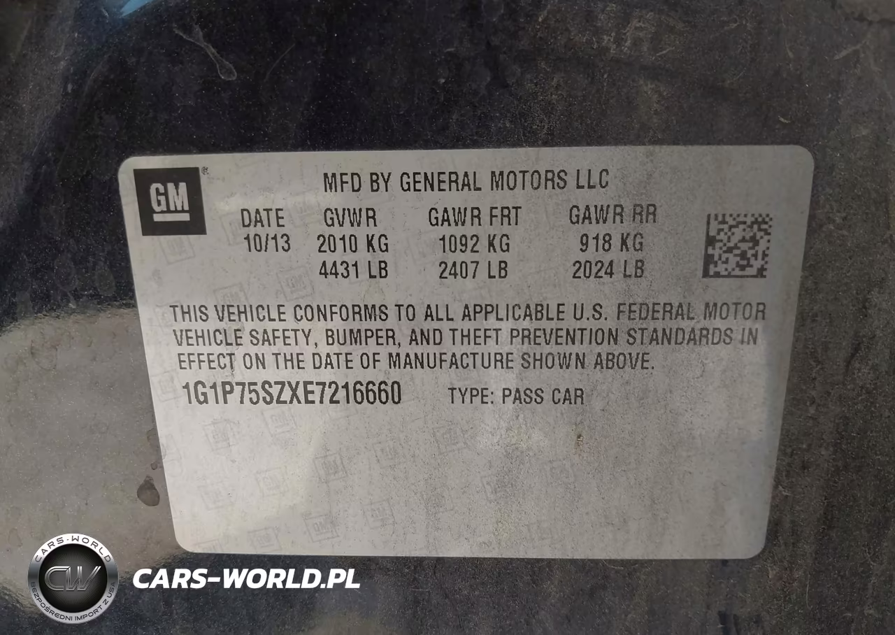 2014 Chevrolet Cruze Diesel VIN:1G1P75SZXE7216660 - 9